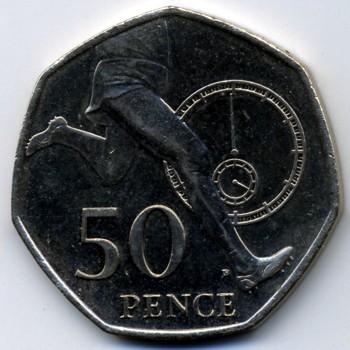 50p Roger Bannister reverse