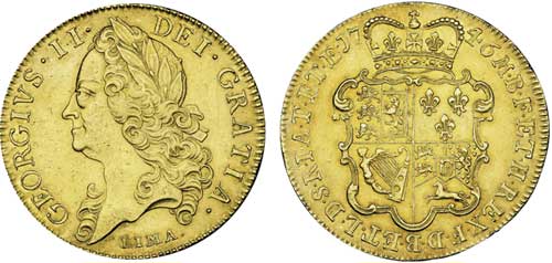 1746 LIMA five guineas
