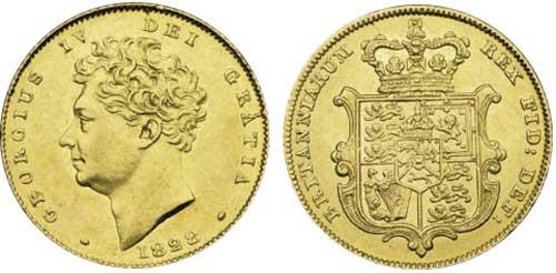 1828 half sovereign