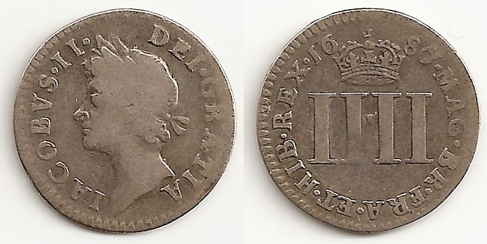 1687/6 fourpence