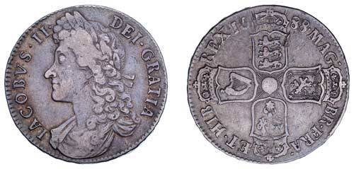 1688 half crown