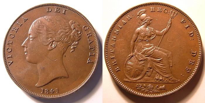 1841 copper penny