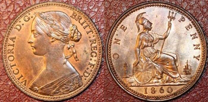 Queen Victoria 1860 penny