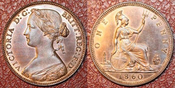 Queen Victoria 1860 penny