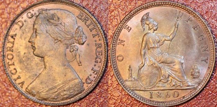 50 British Pennies 1d United Kingdom 1890-196 England Large Size Penny Coins UK 