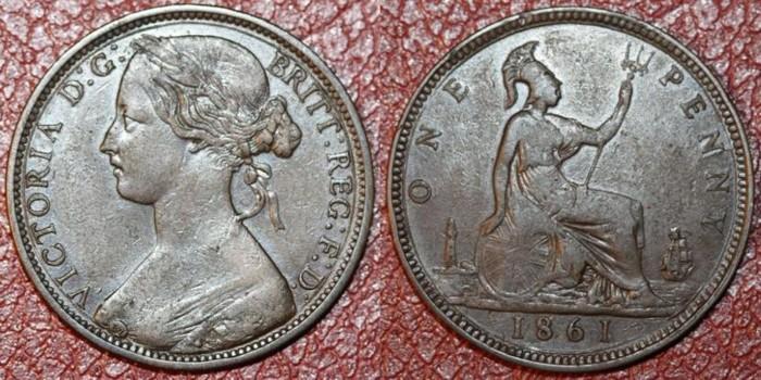 1861 penny