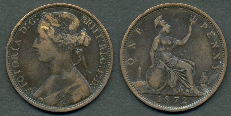 1872 penny