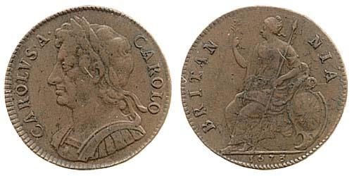 1673 halfpenny