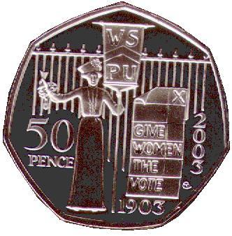 50p Suffragette reverse