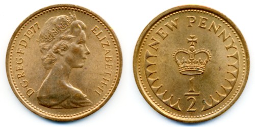 1977 halfpenny