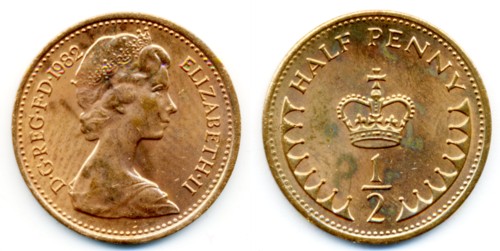 1982 halfpenny