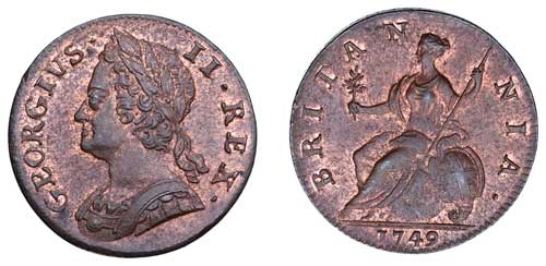 1749 halfpenny