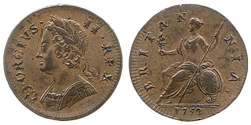 1752 halfpenny