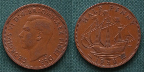 1950 halfpenny