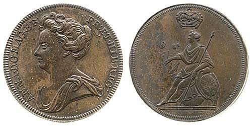 Queen Anne pattern halfpenny