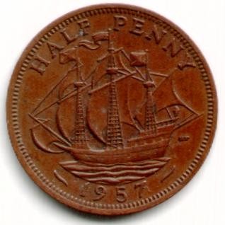 1957 halfpenny