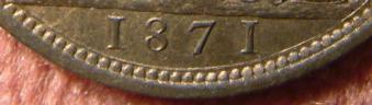 1871 penny detail