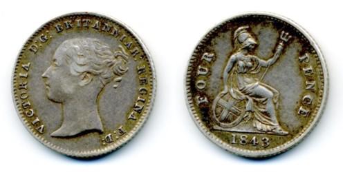 1843 Britannia Groat