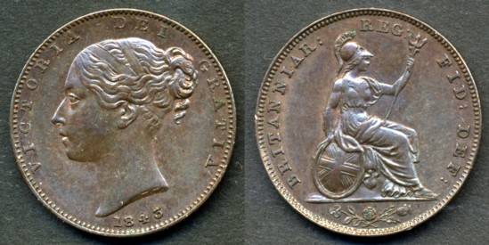 1843 farthing