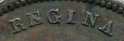 1844 E/N Half Farthing detail