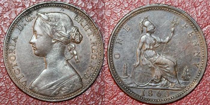 Queen Victoria 1860 penny
