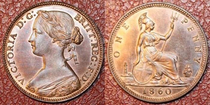 Queen Victoria 1860 penny